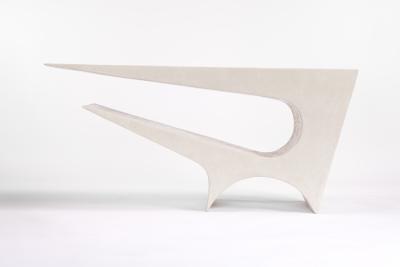 Neal Aronowitz Star Axis Side Table in Polished Concrete by Neal Aronowitz