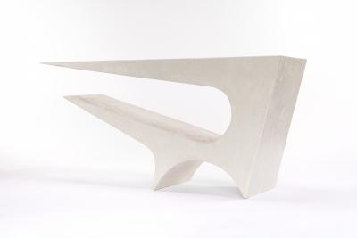 Neal Aronowitz Star Axis Side Table in Polished Concrete by Neal Aronowitz