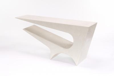 Neal Aronowitz Star Axis Side Table in Polished Concrete by Neal Aronowitz