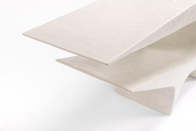 Neal Aronowitz Star Axis Side Table in Polished Concrete by Neal Aronowitz