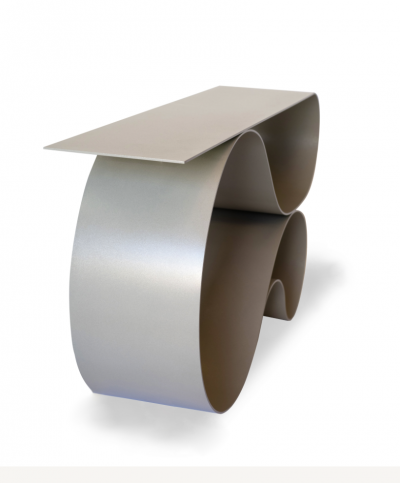 Neal Aronowitz Whorl Console In Beige Aluminum