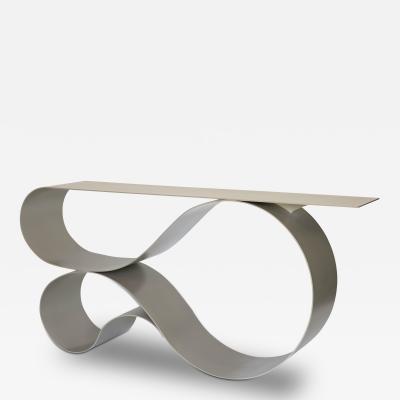 Neal Aronowitz Whorl Console In Beige Aluminum