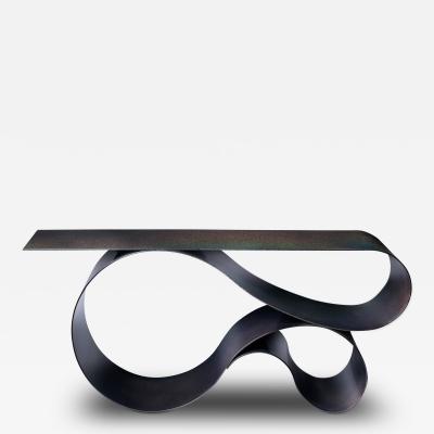 Neal Aronowitz Whorl Console In Iridescent Black Aluminum