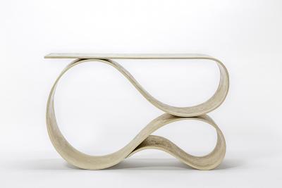 Neal Aronowitz Whorl Console In White Concrete Canvas