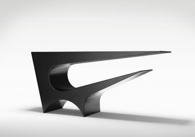 Neal Aronowitz r Axis Console in Black Matte Aluminum by Neal Aronowitz