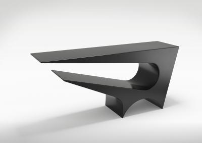 Neal Aronowitz r Axis Console in Black Matte Aluminum by Neal Aronowitz