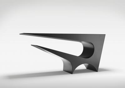 Neal Aronowitz r Axis Console in Black Matte Aluminum by Neal Aronowitz