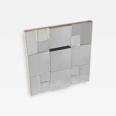 Neal Small Mid Century Modern Cubist Slopes Wall Mirror by Neal Small Hollywood Regency