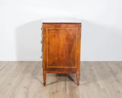 Neapolitan Chest of Drawers in Walnut with Plum Wood Inlay Italy 19th Century