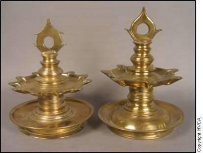 Near Pair Dutch Oil Lamps