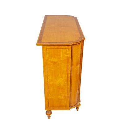 Near Pair of Irish Late George III Satinwood and Amaranth Side Cabinets