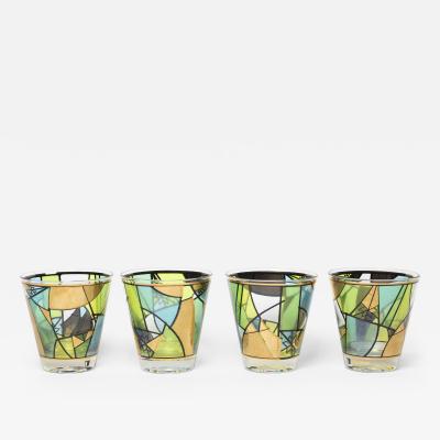 Ned Harris Set of Four Lowball Glassware by Ned Harris 1960 United States