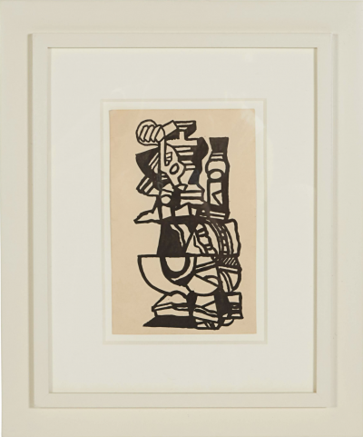 Nell Blaine Abstraction India Ink on Paper by Nell Blaine