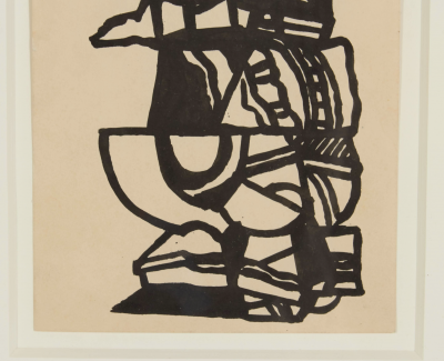 Nell Blaine Abstraction India Ink on Paper by Nell Blaine