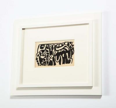 Nell Blaine Black and White Ink Drawing on Paper