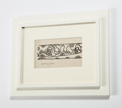 Nell Blaine Nell Blaine Black White Ink Drawing on Paper Shooting Gallery 