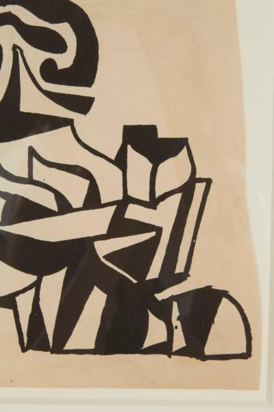 Nell Blair Walden Blaine Nell Blaine Abstraction India Ink on Paper USA 1948