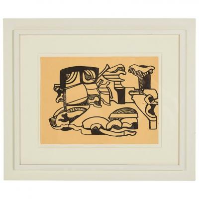 Nell Blair Walden Blaine Nell Blaine Untitled India Ink on Paper USA 1948
