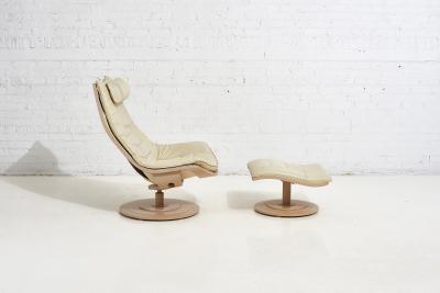 Nelo Flight High Swedish Chair and Ottoman Designed by Takashi Okamura