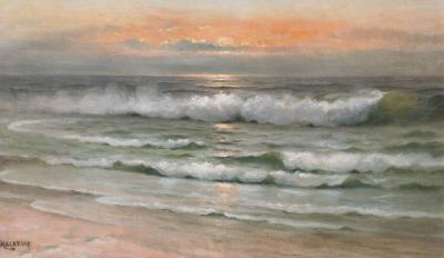 Nels Hagerup Seascape at Sunset