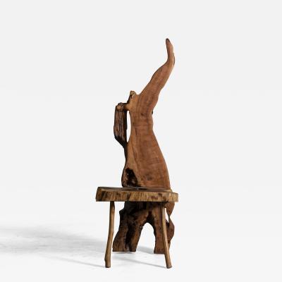 Nen Lounge chair Chama in solid wood contemporary Brazilian design