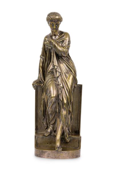 Neo Classic Silver Plated Greek Woman