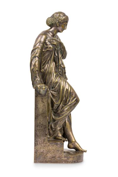 Neo Classic Silver Plated Greek Woman