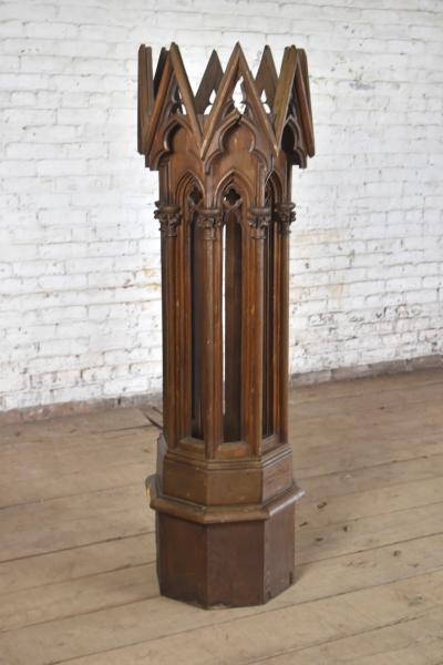 Neo Gothic 19th Century Octagonal Pedestal Stand Architectural Model