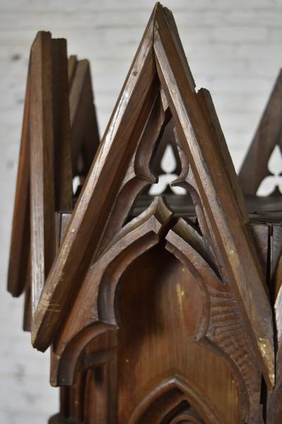 Neo Gothic 19th Century Octagonal Pedestal Stand Architectural Model