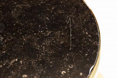 Neo Pompeian Brass and Marble Gueridon Table with Leopard Masks