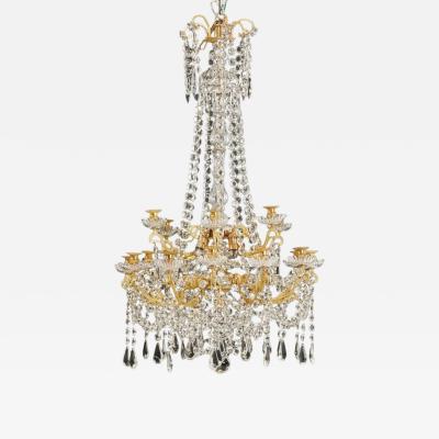 Neo Rococo Chandelier With Baccarat Crystal Drops