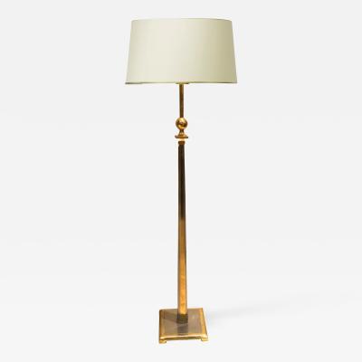 Neo classic sturdy gold and silver bronze floor lamp