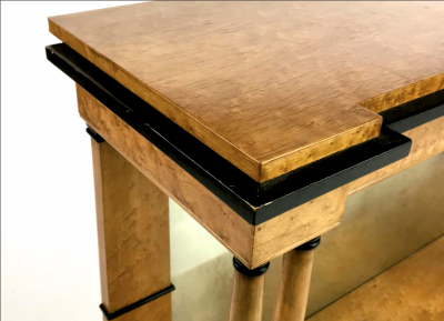 Neo classical revival superb blond birdeye wood Retour dEgypte console