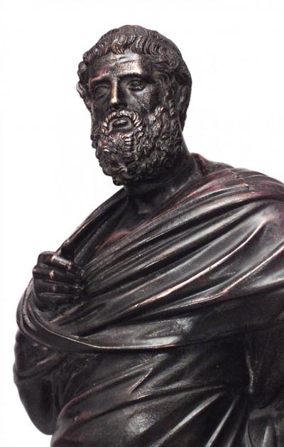 Neoclassic Patinated Bronze Figure