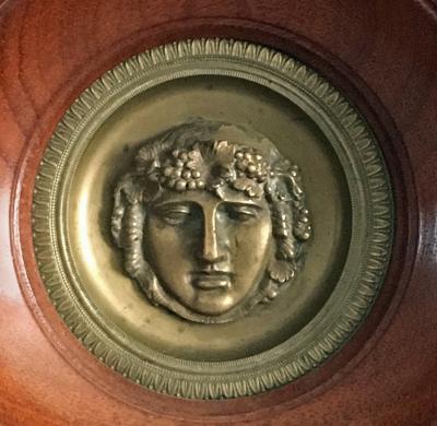 Neoclassical Bronze Plaque of Bacchus 