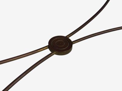 Neoclassical Coffee Table Travertine Wood Bronze USA 1960s