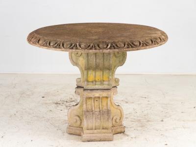 Neoclassical Concrete Garden Dining Table France 1960s