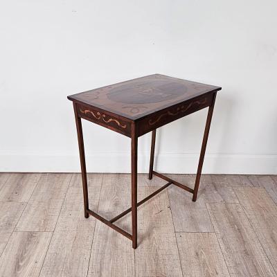 Neoclassical Dutch Side Table Inlaid with Mixed Woods circa 1840