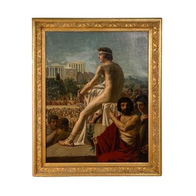 Neoclassical Grand Tour Italian Painting circa 1840