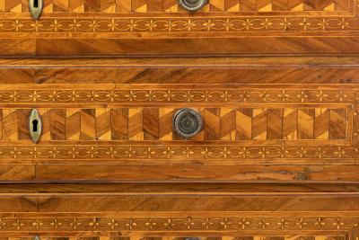 Neoclassical Inlaid 3 Drawer Commode Likely Italian Possibly Maltese ca 1770