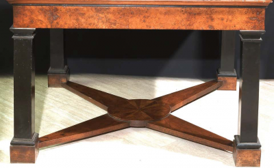 Neoclassical Italian Center Table with Imperial Porphyry Marble Tabletop