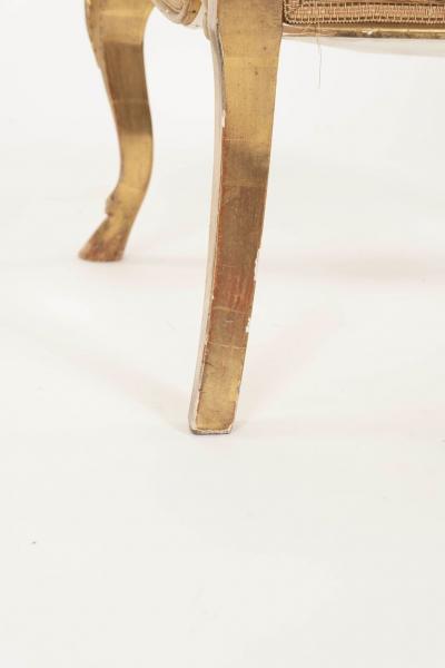 Neoclassical Italian Giltwood Slipper Chair