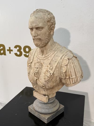 Neoclassical Marble Bust of a Roman General