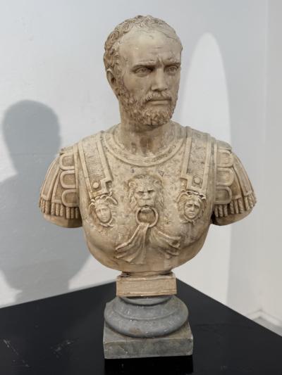 Neoclassical Marble Bust of a Roman General