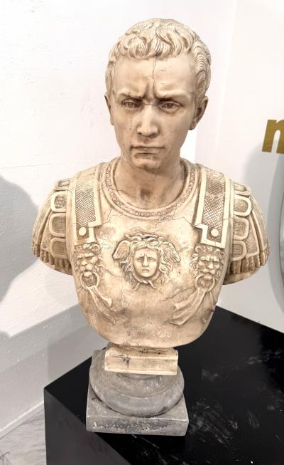 Neoclassical Marble Bust of a Roman General