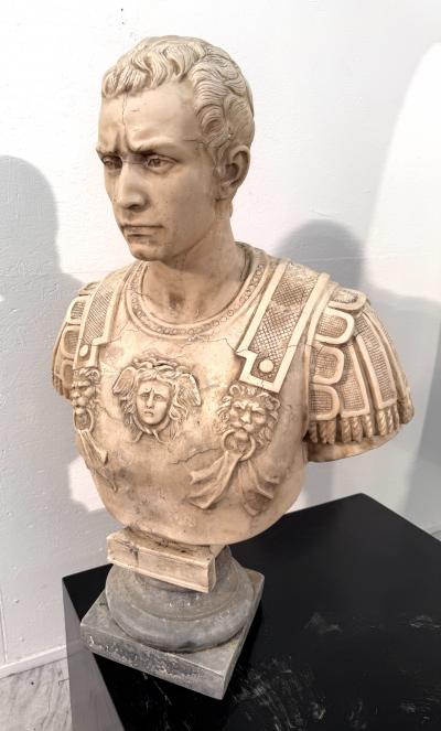 Neoclassical Marble Bust of a Roman General