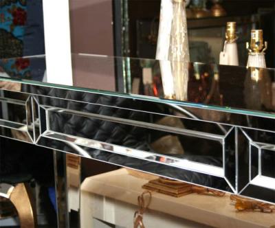 Neoclassical Modern Mirrored Console Table
