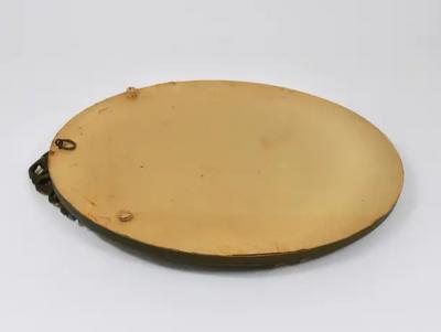 Neoclassical Oval Gilt Wood Gustavian Style Faceted Wall Mirror Italy 1900s