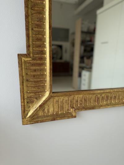Neoclassical Revival Gilded carved wood Mirror France 1940s 