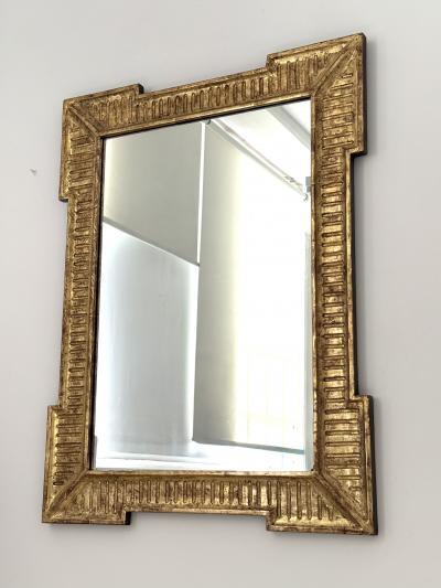 Neoclassical Revival Gilded carved wood Mirror France 1940s 